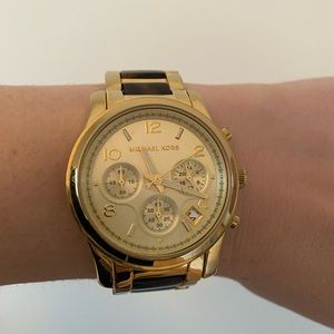 Michael Kors Gold & Tortoise Unisex Watch